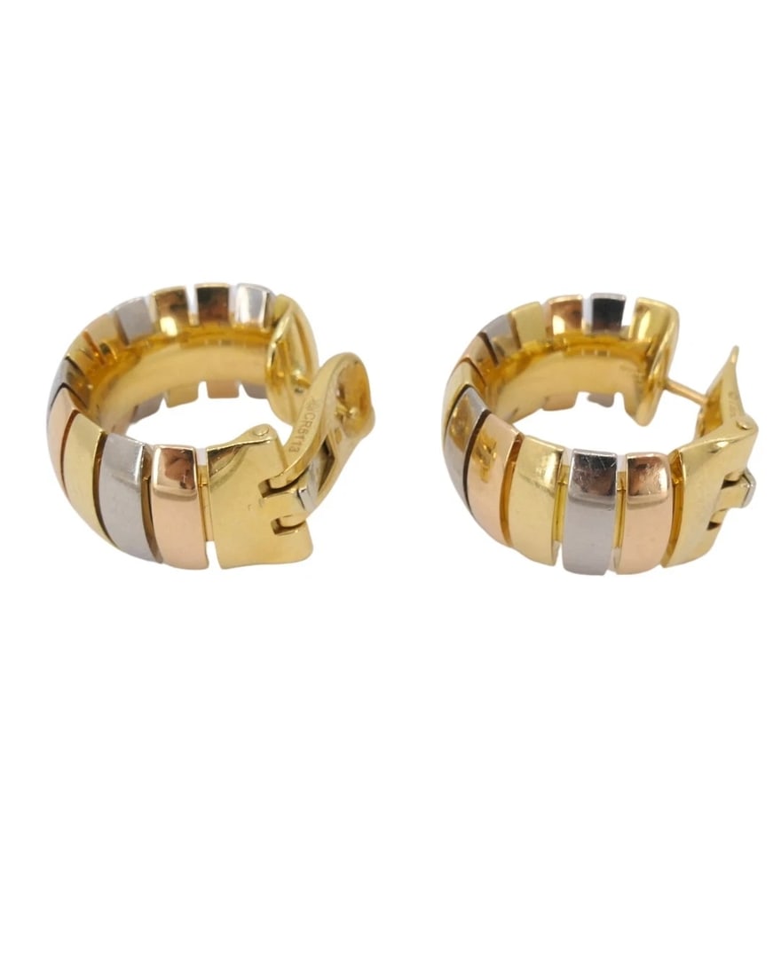 Cartier Hoop earrings Tubogas Design 18k Tri-Color Gold - 9
