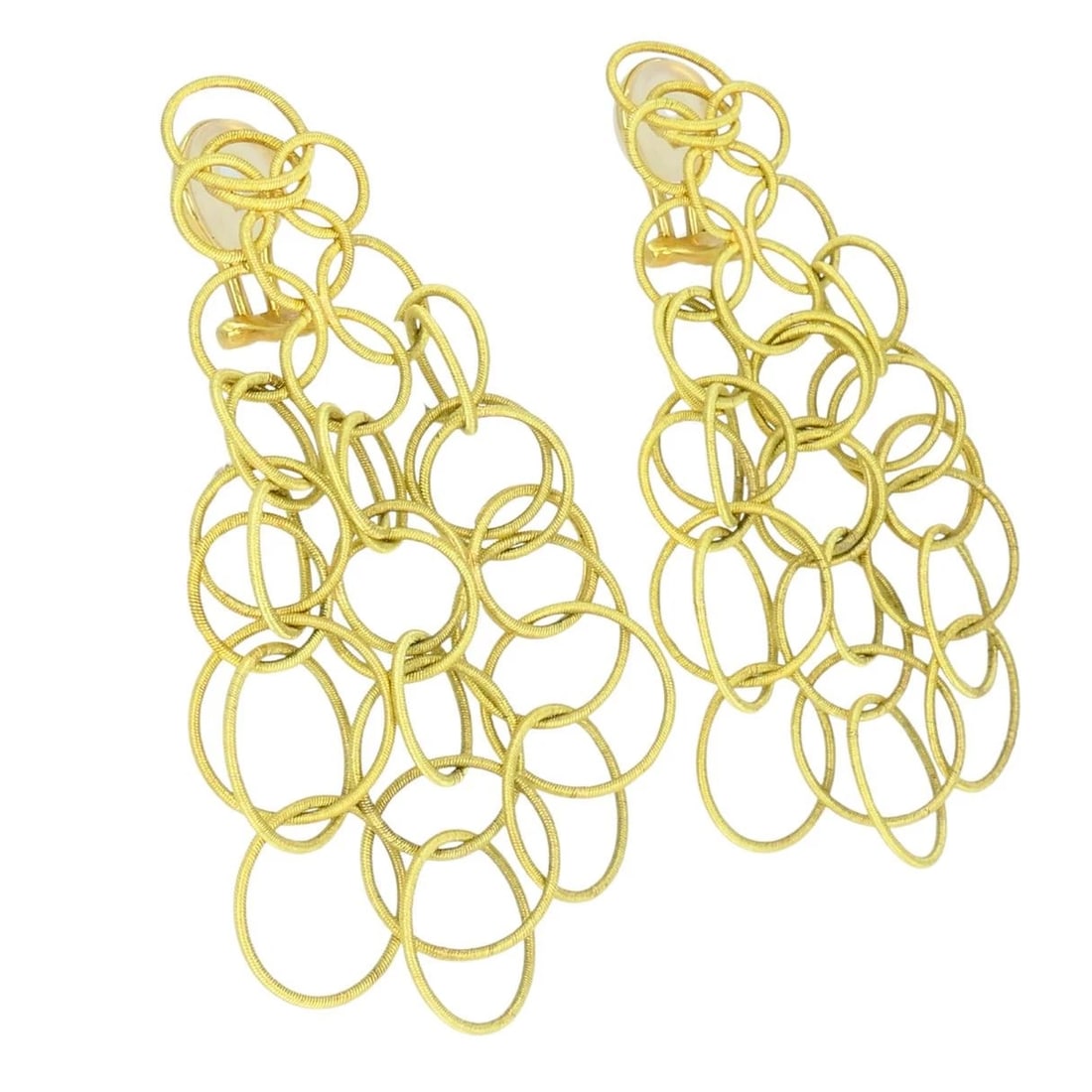 Vintage Buccellati 18k Yellow Gold Hawaii Drop Earrings - 4