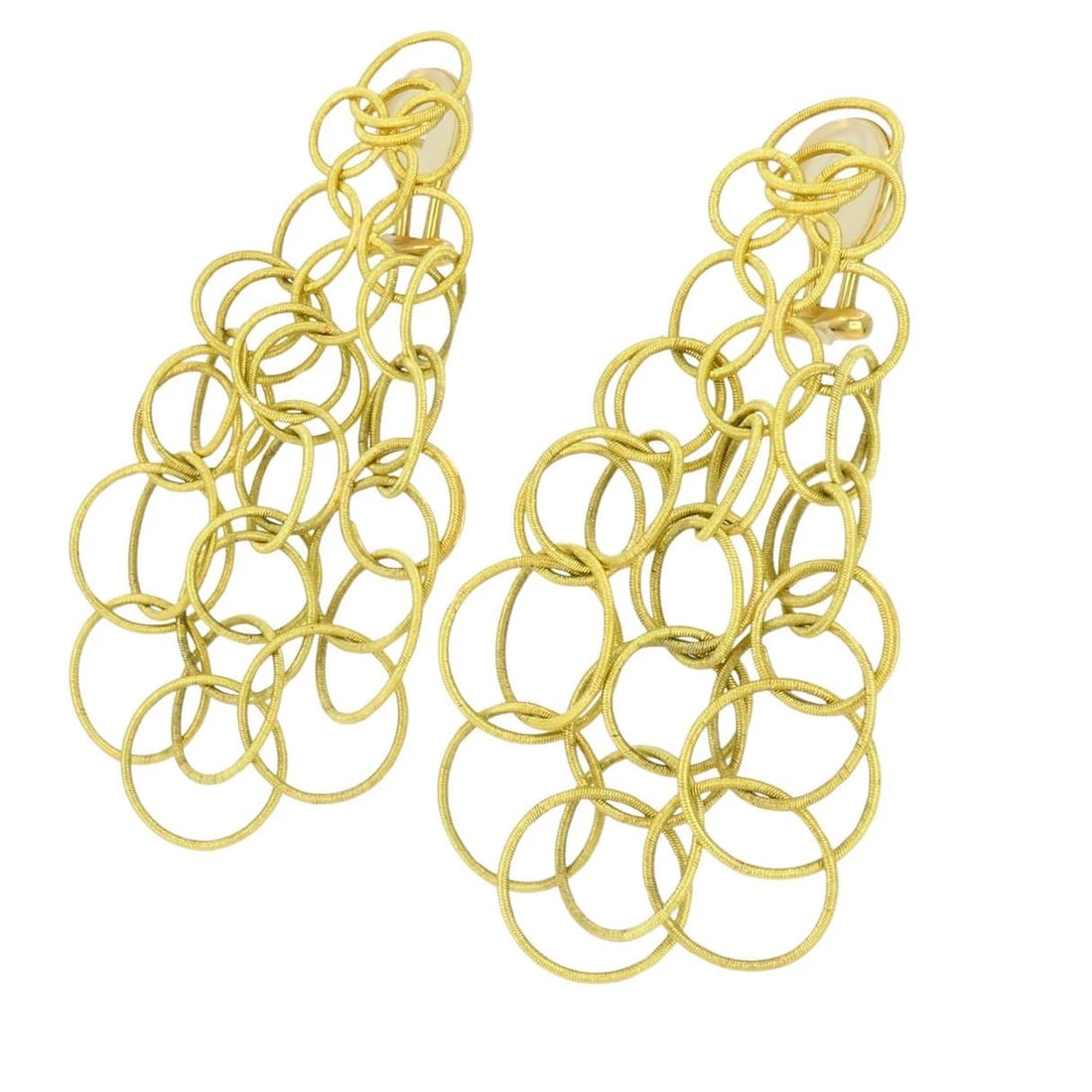 Vintage Buccellati 18k Yellow Gold Hawaii Drop Earrings - 5