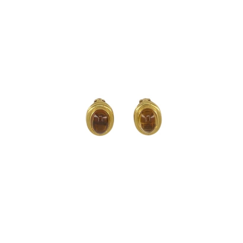 Bvlgari Bulgari Citrine Cabochon Earrings 18k Gold - 6