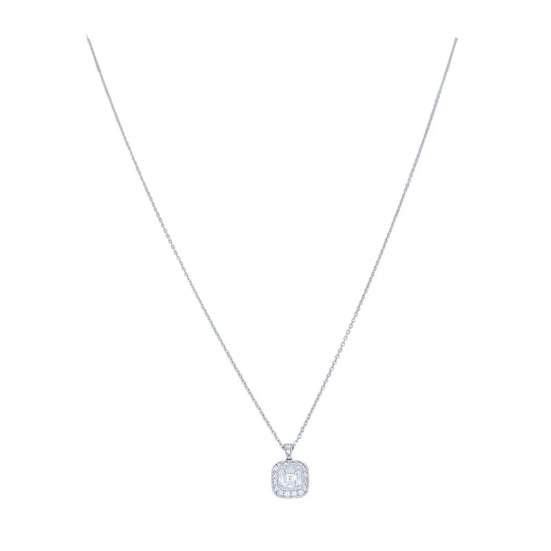Tiffany & Co. Legacy Platinum Diamond Pendant Necklace - 5