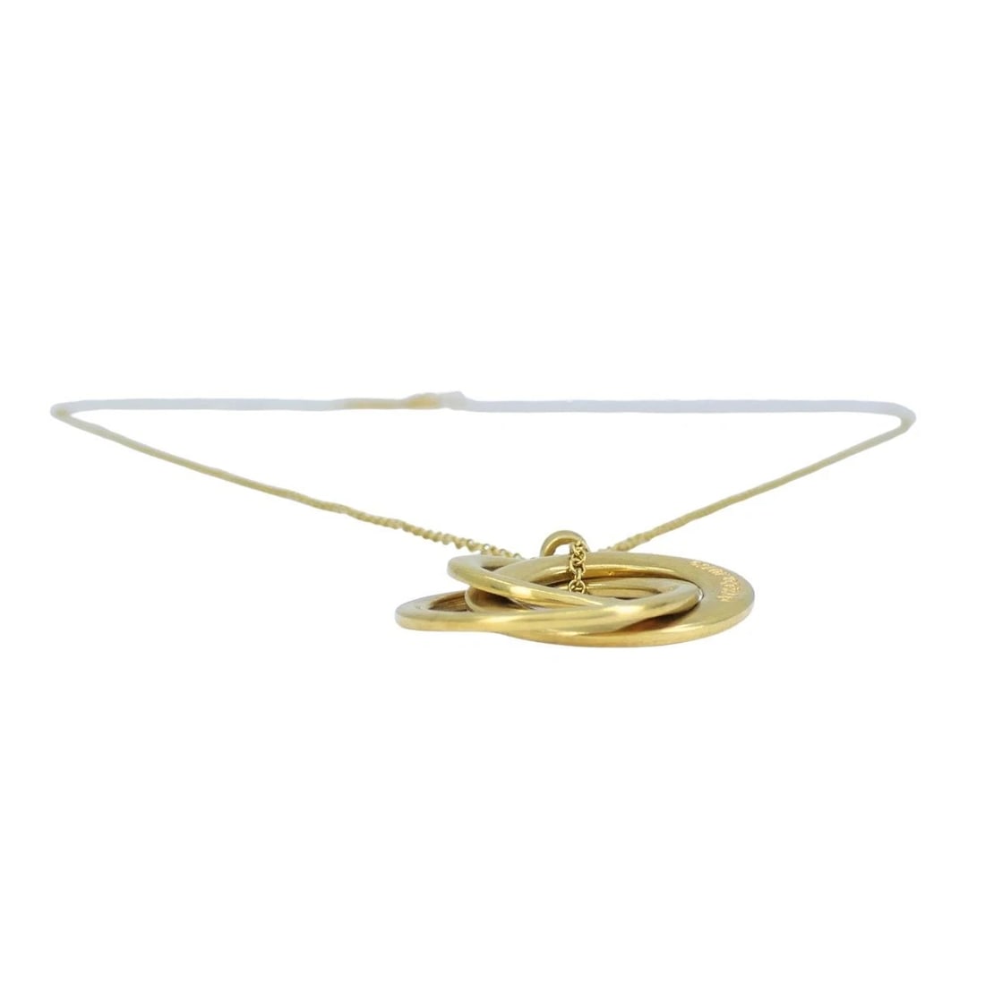 Tiffany & Co. 1837 Triple Interlocking Circles Pendant 18K Yellow Gold - 6