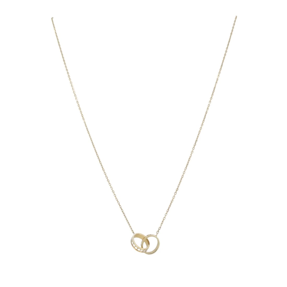 Cartier LOVE Interlocking 18k Gold Diamond Pendant Necklace - 4