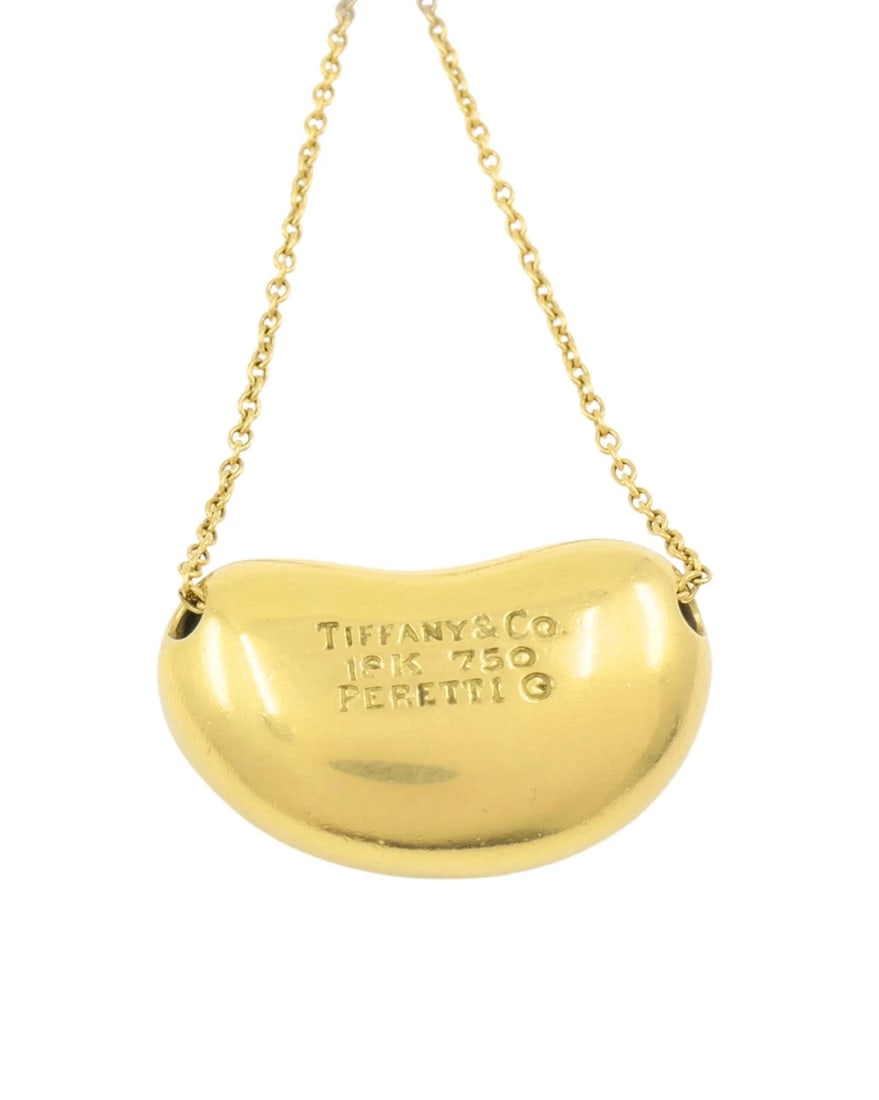 Tiffany & Co. Elsa Peretti Bean Necklace 18k Gold 18 mm - 4