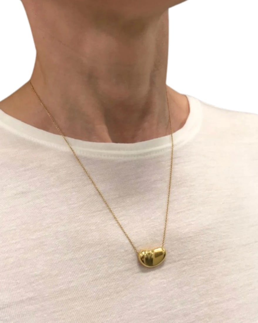 Tiffany & Co. Elsa Peretti Bean Necklace 18k Gold 18 mm - 8