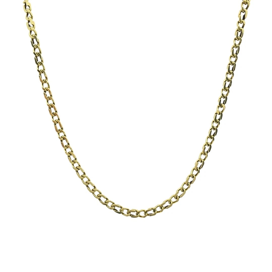 O.P. Orlandini for UnoAErre Vintage Italian 14k Gold Curb Link Chain Necklace (1 of 9)