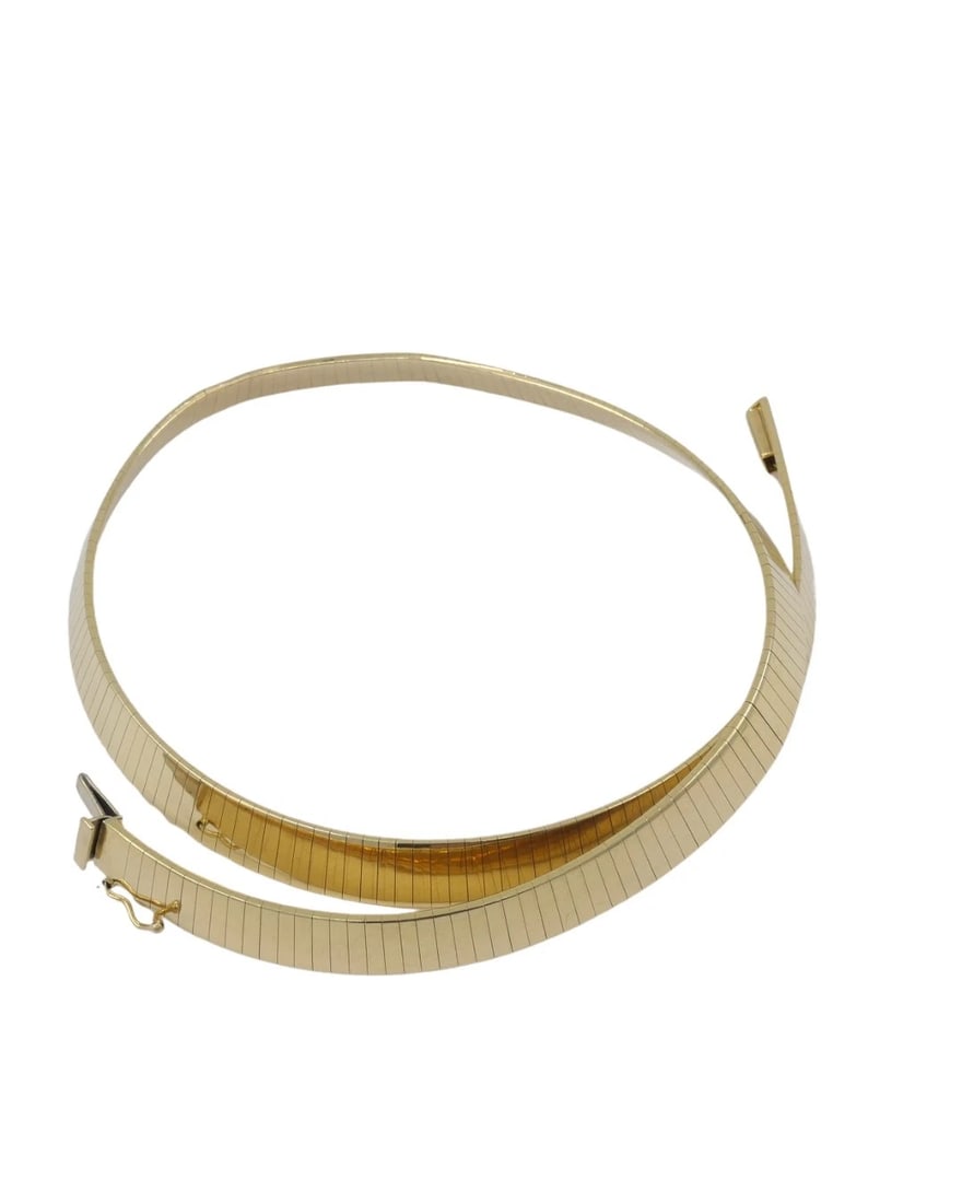 Italian Collar Necklace 14k Gold Estate Jewelry - 8