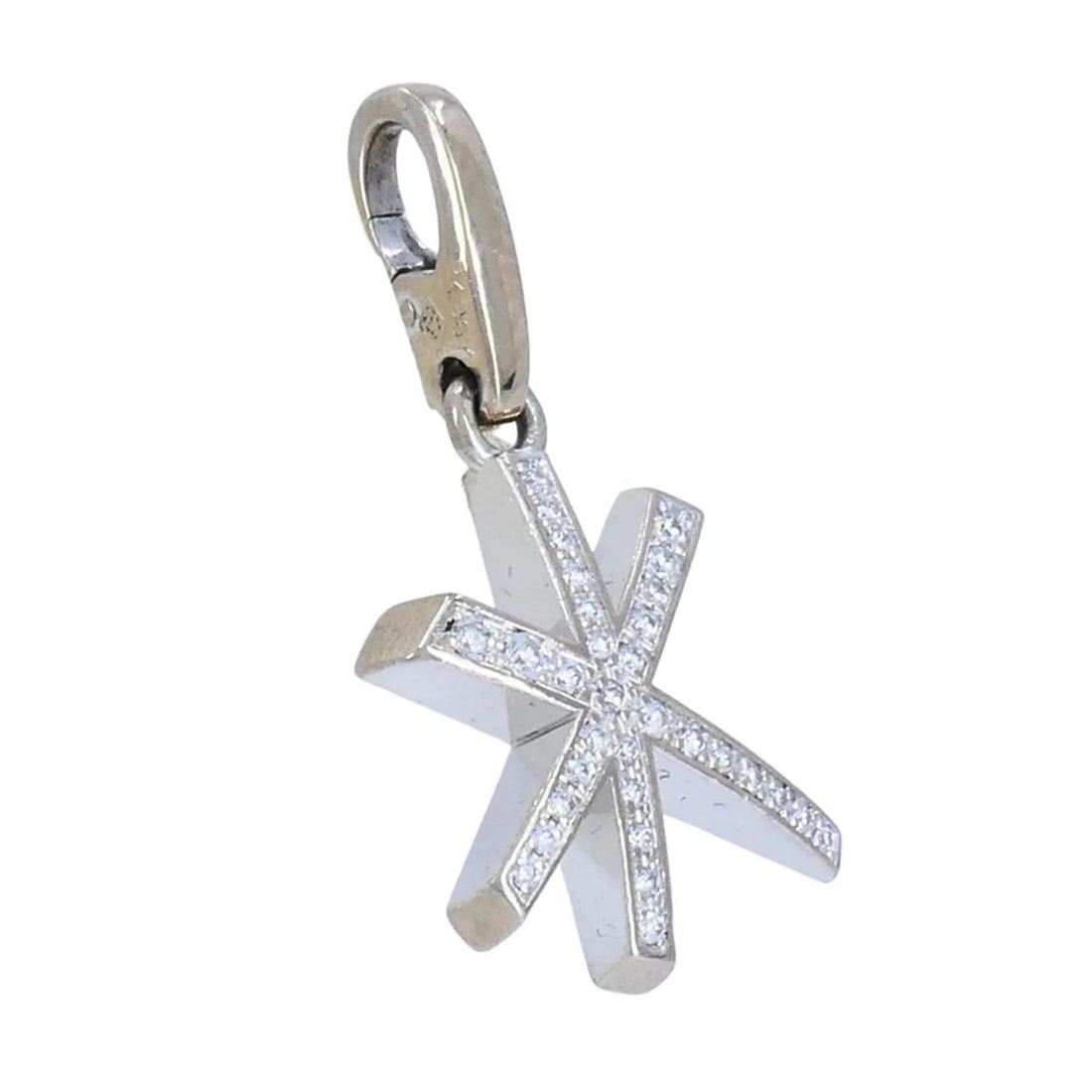 Cartier 18K White Gold Diamond Firework Charm Pendant - 3