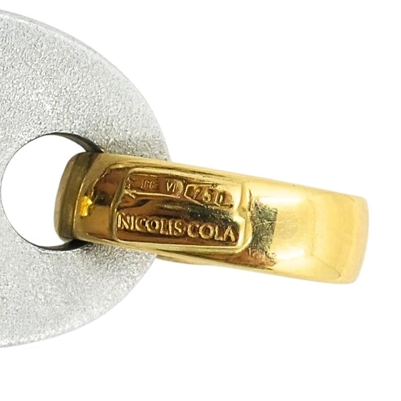 Nicolis Cola for Nardi 18k Gold, Metal Leopard Enamel Nautical Link Necklace - 10