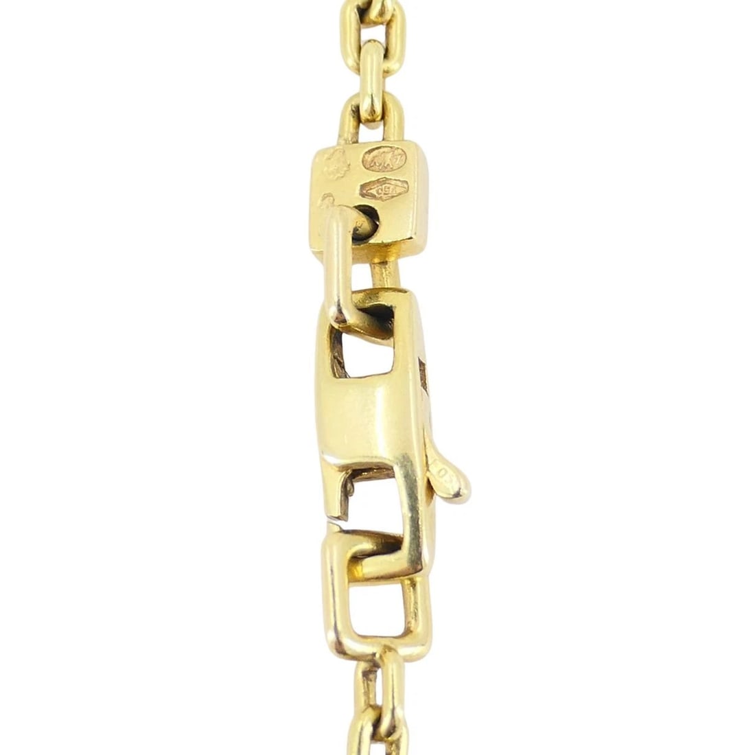 Louis Vuitton 18k Gold Diamond Eiffel Tower French Pendant Necklace - 13