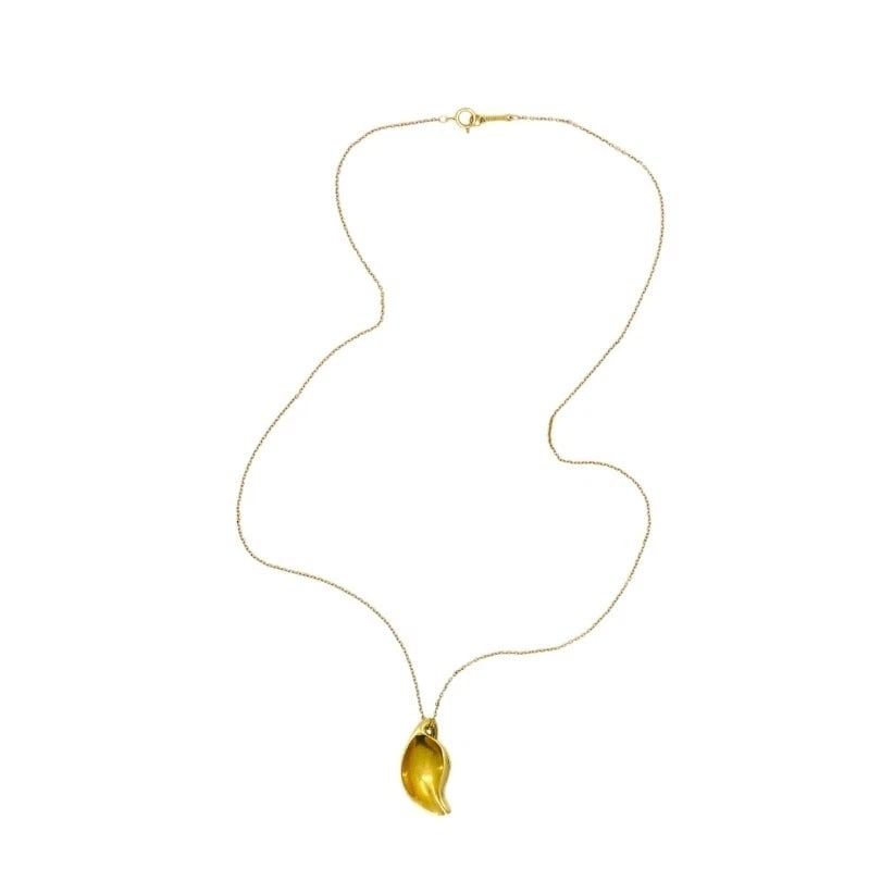 Elsa Peretti Tiffany & Co. 18k Gold Calla Lily Pendant Necklace - 4