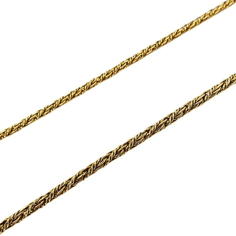 1930's Yellow Gold, Carved Emerald and Ruby Pendant Chain Necklace - 10
