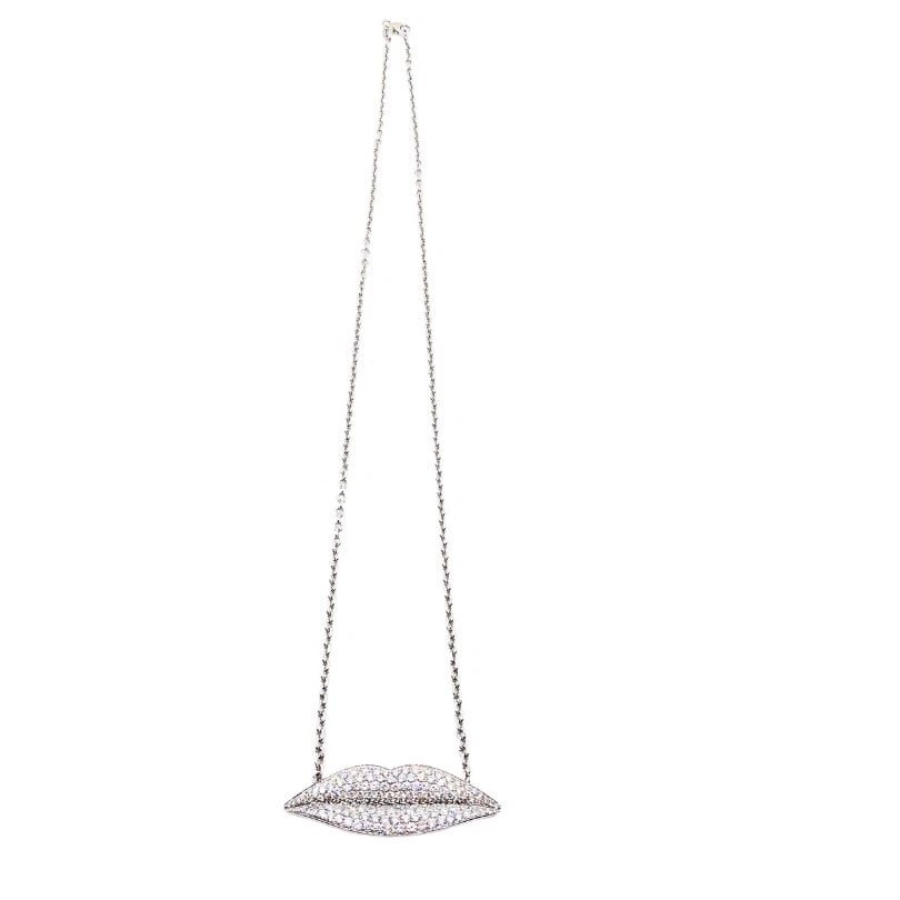 Enigma by Gianni Bulgari Lips Necklace 18k White Gold Diamond - 7