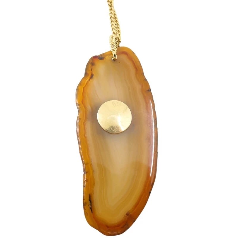 Onyx Gold Pendant Leo Zodiac Jewelry - 8