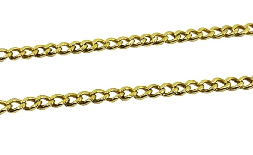 14k Gold Anchor Pendant Rope Design Chain Necklace - 6