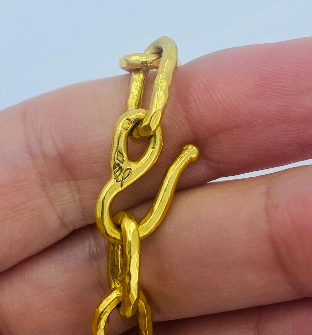 22k Gold Jean Mahie Figural Pendant Necklace - 11