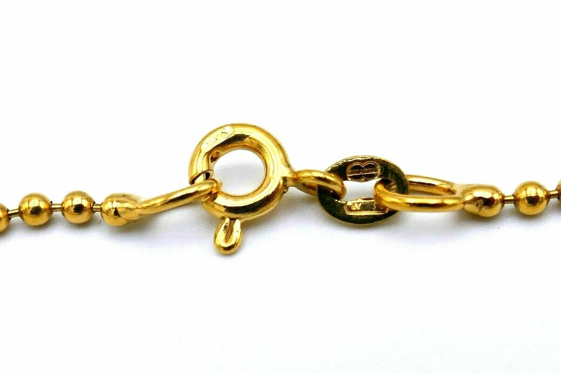 Antique Alaskan 14k Yellow Gold Horn Medham Crescent Necklace - 5