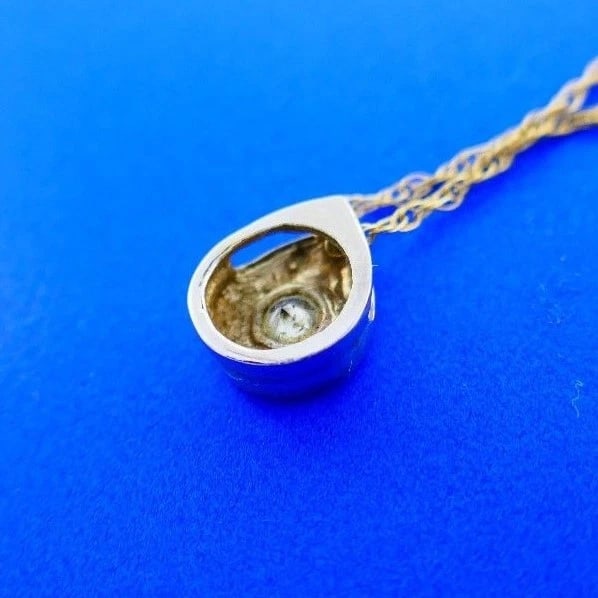VINTAGE 14k Yellow & White Gold & Diamond Necklace - 5