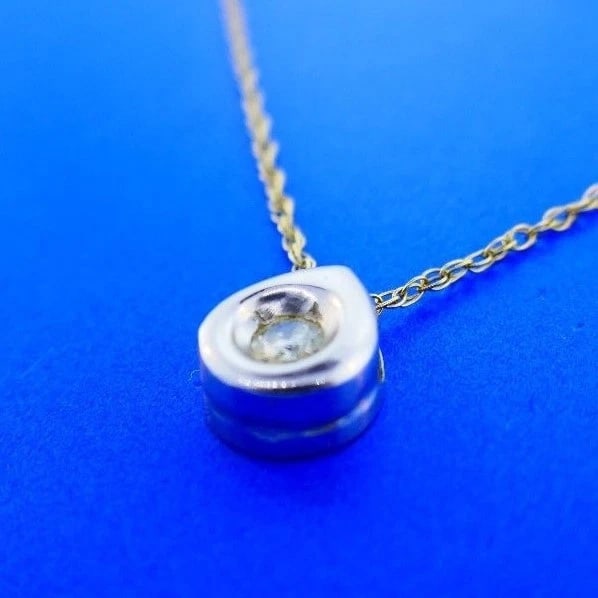 VINTAGE 14k Yellow & White Gold & Diamond Necklace - 7