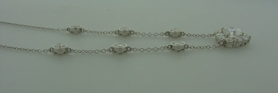 2.14-ct HEART CUT DIAMOND D VS2 GIA WHITE GOLD PENDANT NECKLACE Dazzling 5.64cts - 8