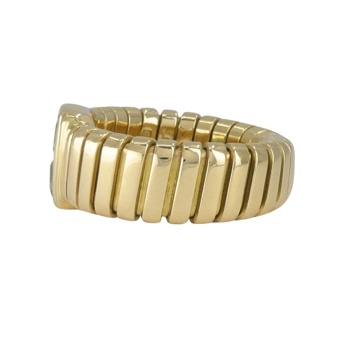 Vintage Bvlgari Bulgari 18k Gold Tubogas Peridot Ring, circa 1990s - 6