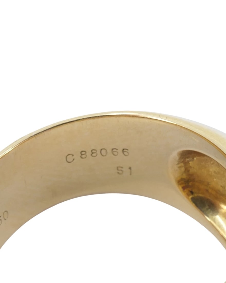 Cartier Vintage Dome Ring Gold Gemstones Size 5.75 - 8