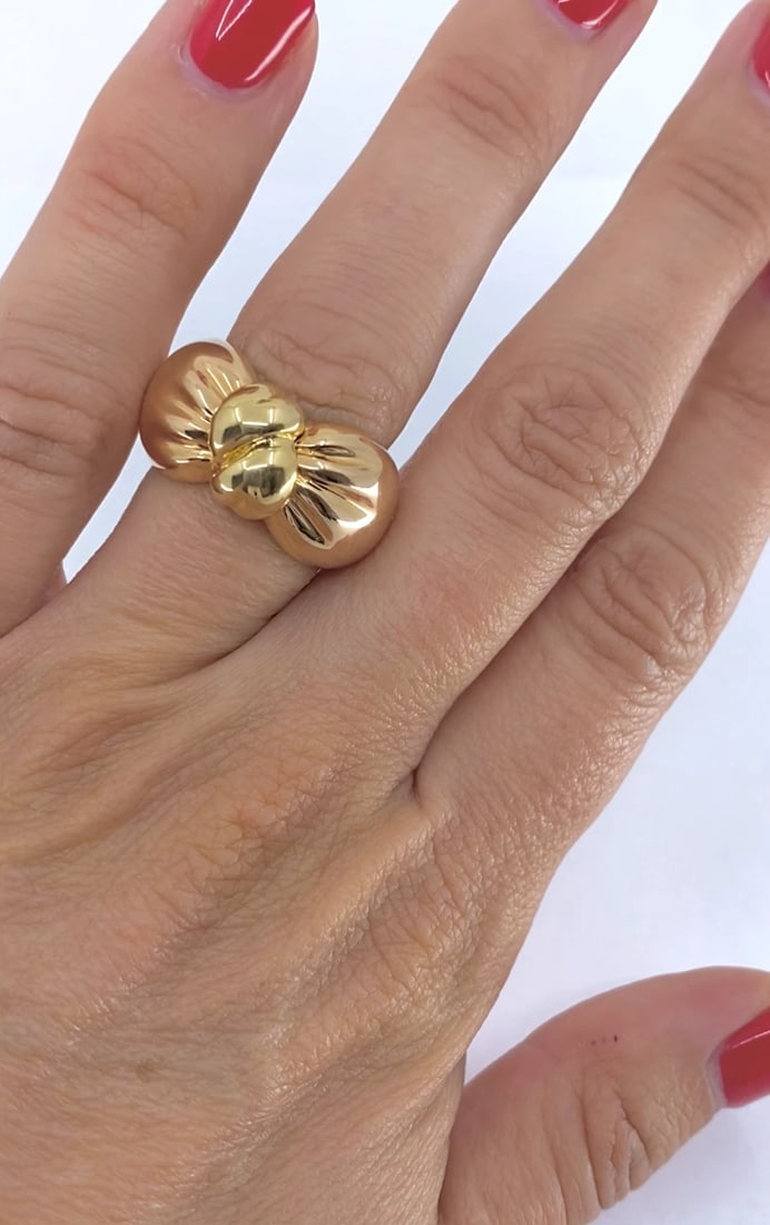 Van Cleef & Arpels 18k Two-Tone Gold Knot Ring - 2