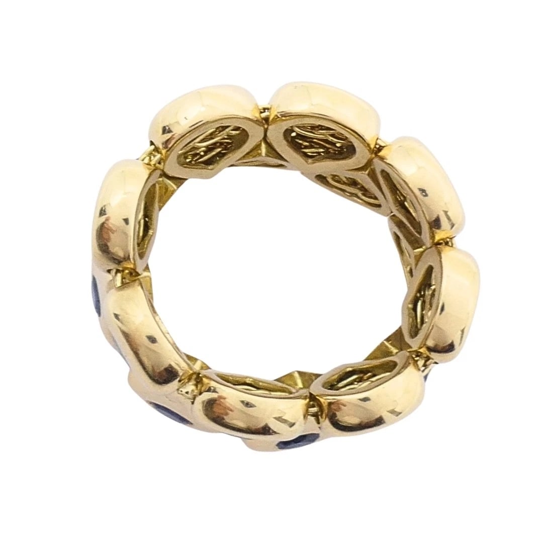 Chaumet Paris Tsouka 18k Gold Flexible Sapphire Teardrop Ring - 6