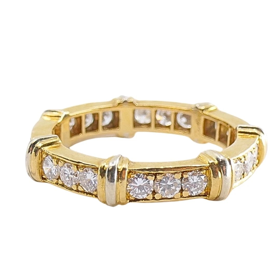 Cartier 18k Gold Contessa Diamond Eternity Band Ring - 5