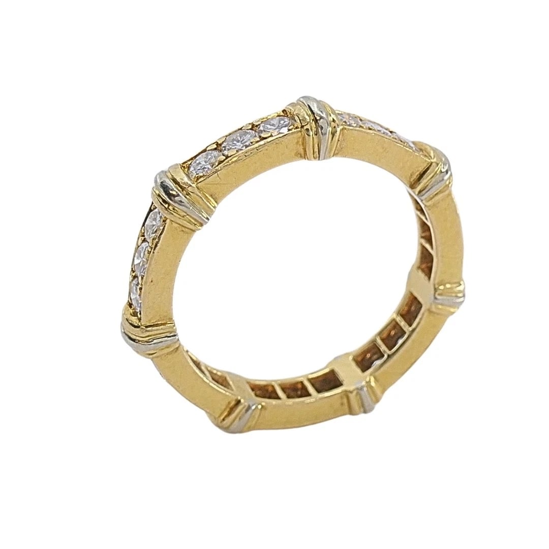 Cartier 18k Gold Contessa Diamond Eternity Band Ring - 9