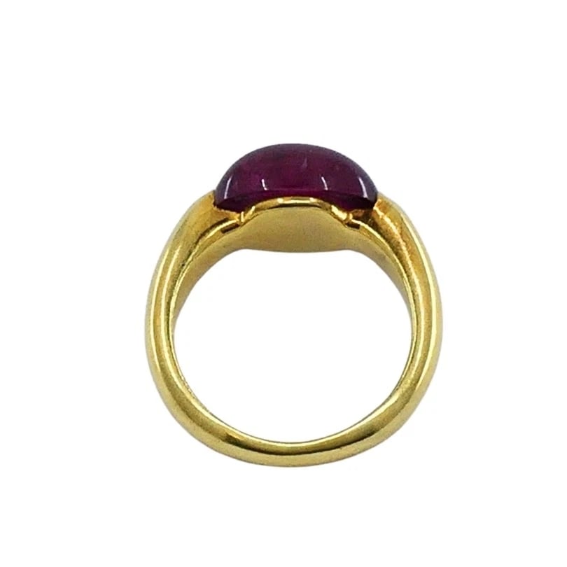 Vintage Tourmaline Ring 18k Gold Estate Jewelry - 9