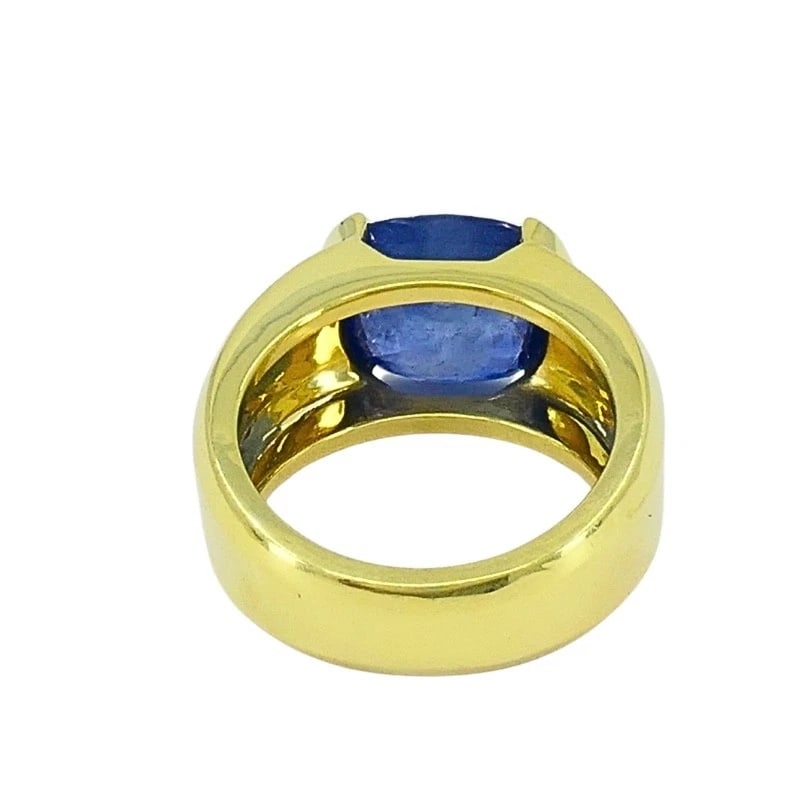 Burma Natural Sapphire 18K Gold Ring GIA Report - 8