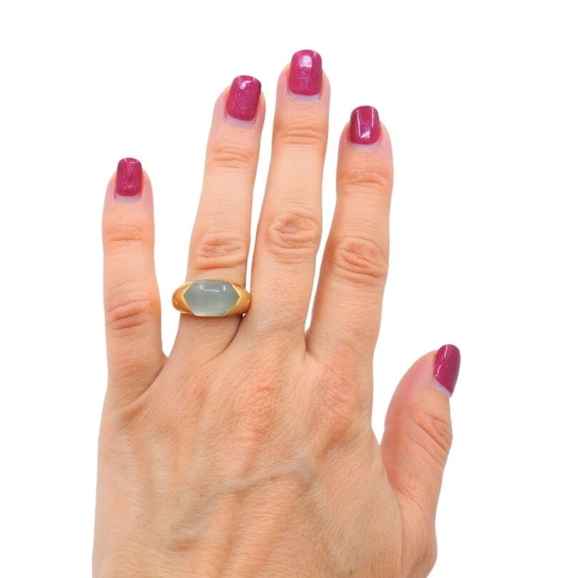 Bvlgari Bulgari 18k Gold Ring Aquamarine - 3