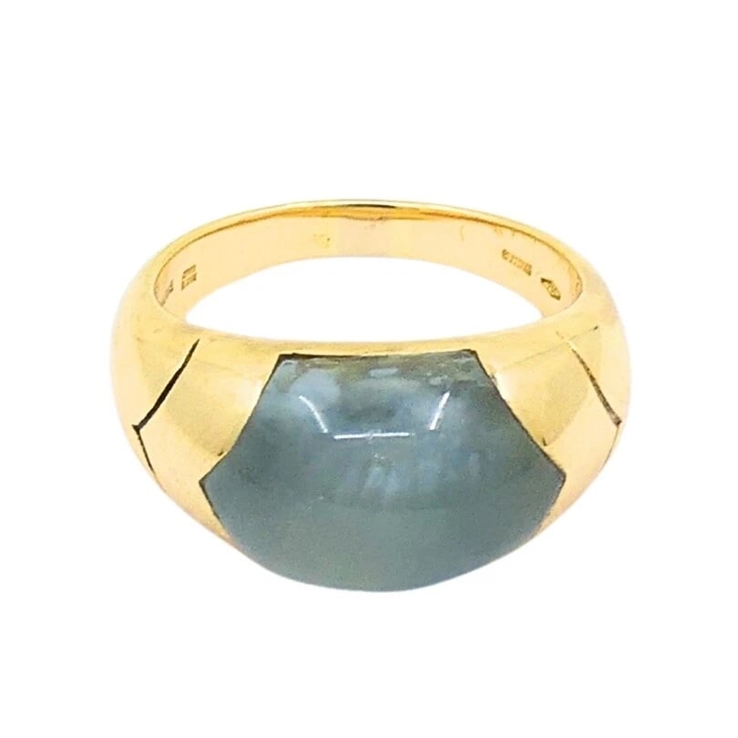 Bvlgari Bulgari 18k Gold Ring Aquamarine - 5