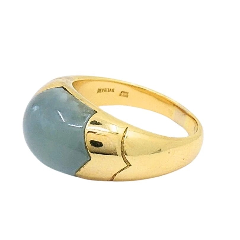 Bvlgari Bulgari 18k Gold Ring Aquamarine - 6