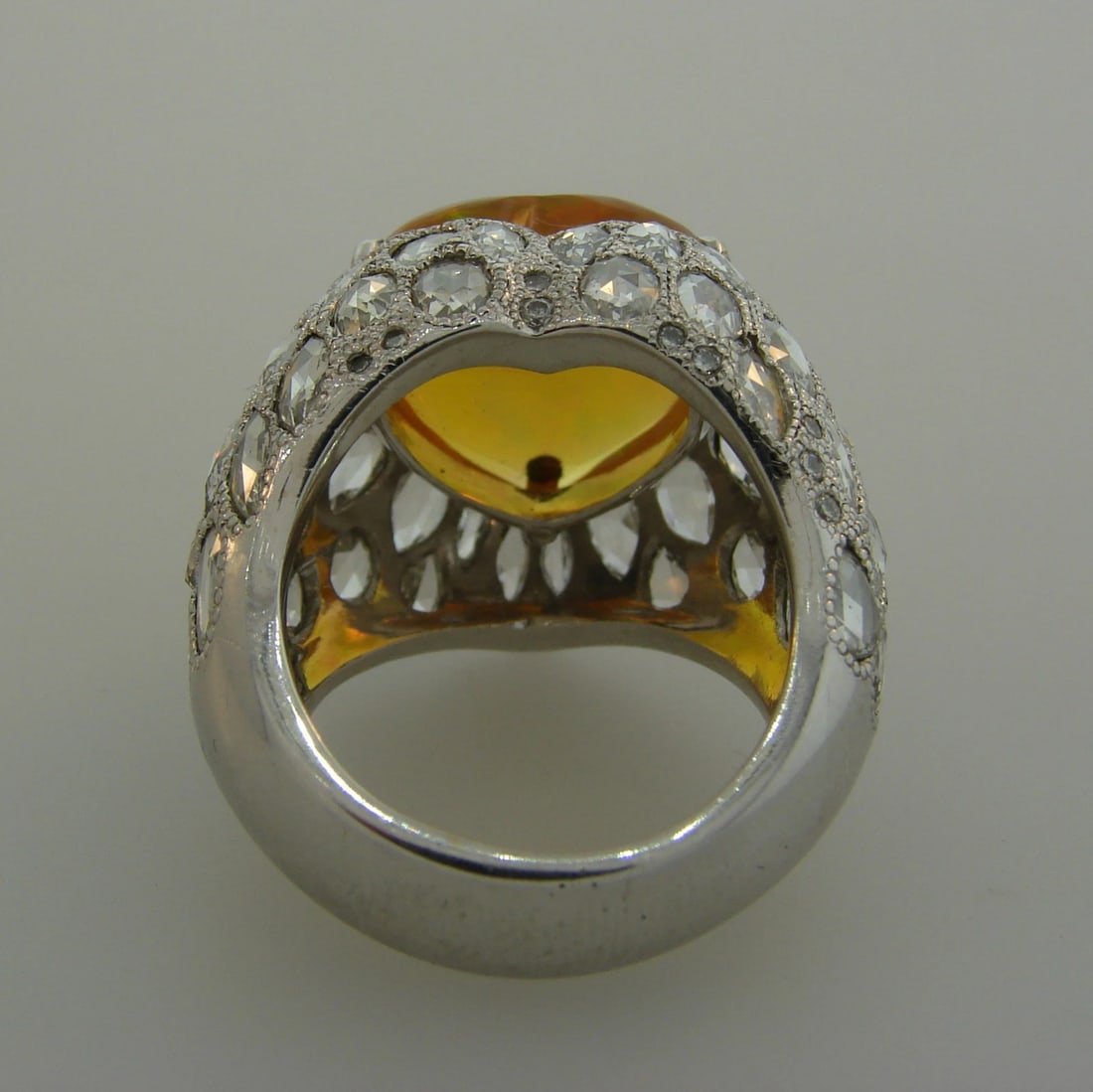 5.51-carat Australian OPAL Diamond White Gold RING - 7