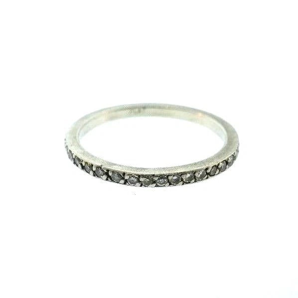 ANTIQUE Platinum & Rose Cut Diamond Band Circa 1900s (1 of 3)