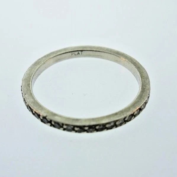 ANTIQUE Platinum & Rose Cut Diamond Band Circa 1900s - 2