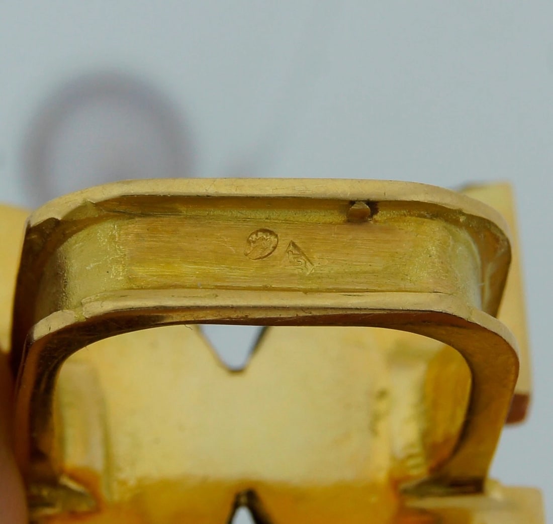 THIERRY VENDOME Bronze Yellow Gold RING - Handmade Unique - 10