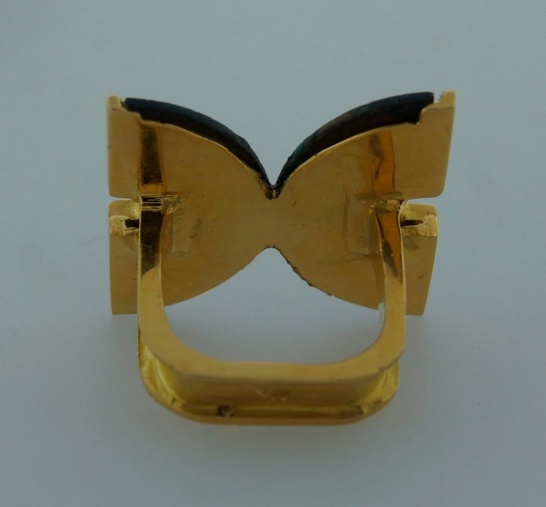 THIERRY VENDOME Bronze Yellow Gold RING - Handmade Unique - 7