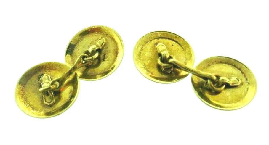 ANTIQUE 14k Two Tone Gold & Diamond Cufflinks Circa 1900s - 2