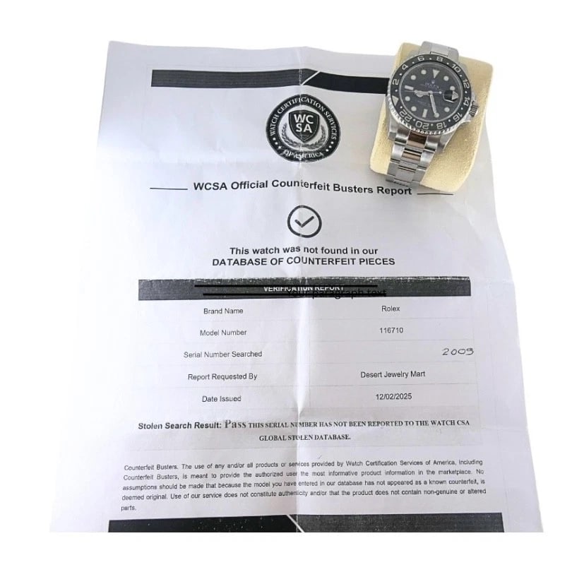 Rolex Stainless Steel GMT-Master II 40mm Men's Automatic Wristwatch - 14