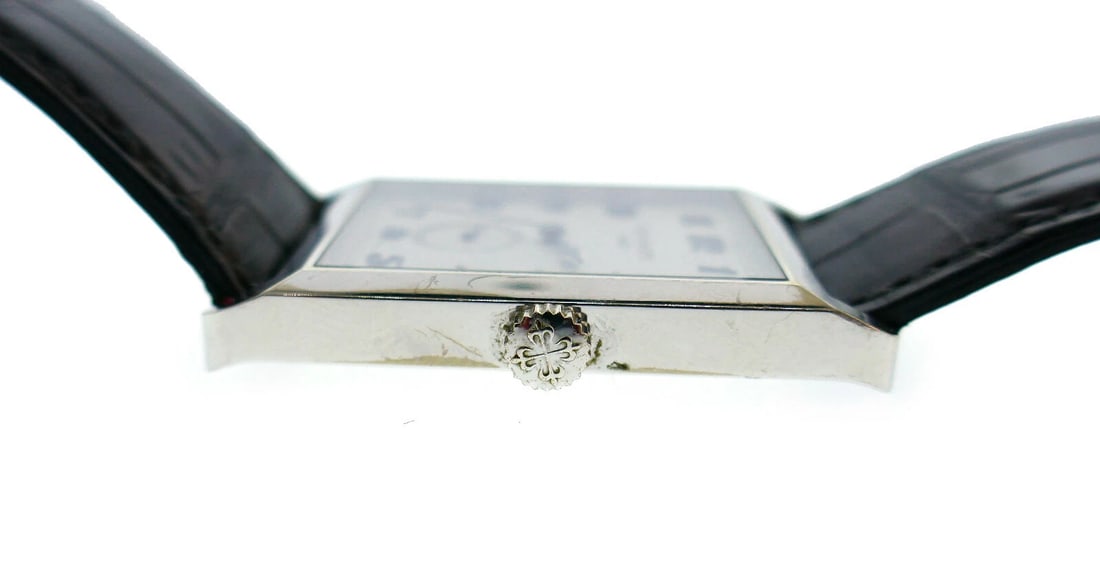 PATEK PHILIPPE White Gold Unisex WATCH BLK LEATHER STRAP Original - 7