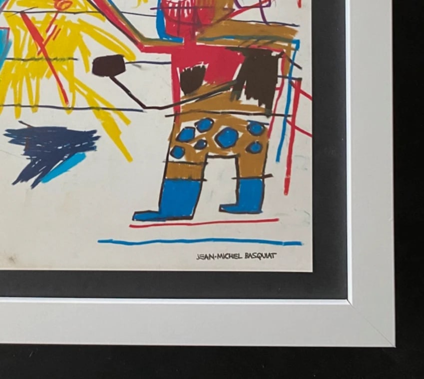 JEAN MICHEL BASQUIAT | SIGNED PRINT | MOUNTED IN NEW FRAME READY FOR DISPLAY! - 2