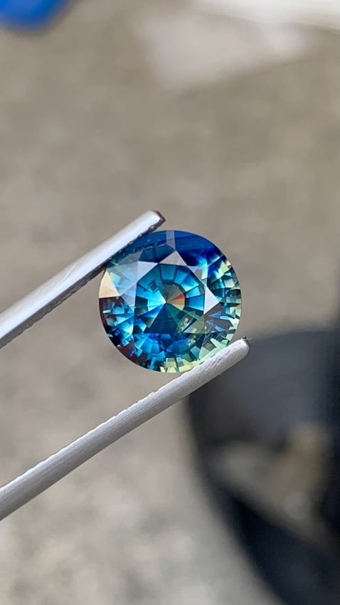 Certified Round Cut Mutli Color Sapphire Gemstone - 6