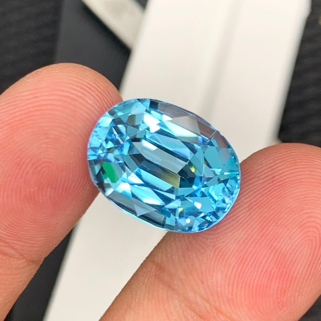 Swiss Blue Topaz Gemstone, Natural Topaz Stone For Jewelry Making - 4