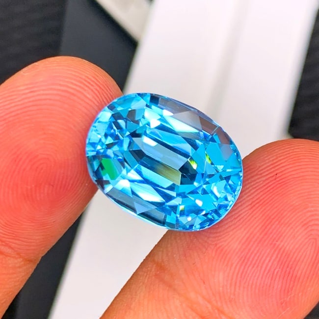 Swiss Blue Topaz Gemstone, Natural Topaz Stone For Jewelry Making - 5