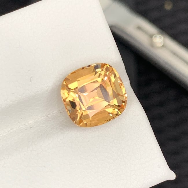 Sunset Yellow Tourmaline Ring Stone, Natural Tourmaline Loose Gemstone - 5
