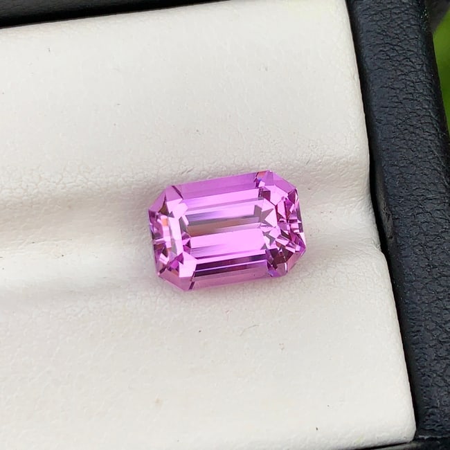 Flawless Kunzite Gemstone, Pink Kunzite Ring Stone, Emerald Cut Kunzite - 5