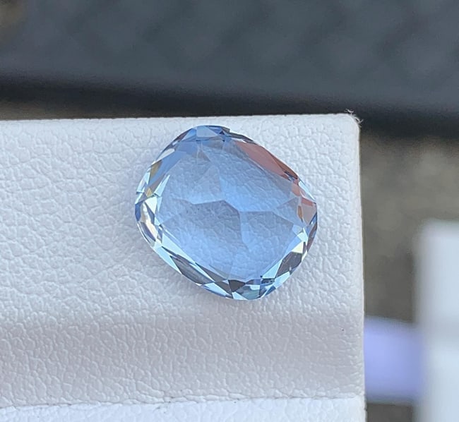Santa Maria Aquamarine Gemstone: 3.60 CT Cushion Cut Beryl - 2